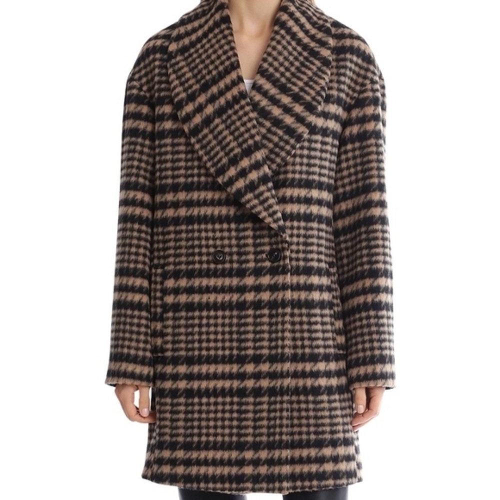 Avec Les Filles Houndstooth Double-Breasted Coat
